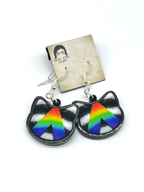 Straight Ally acrylic charm earrings