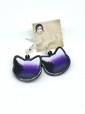 Demisexual acrylic charm earrings