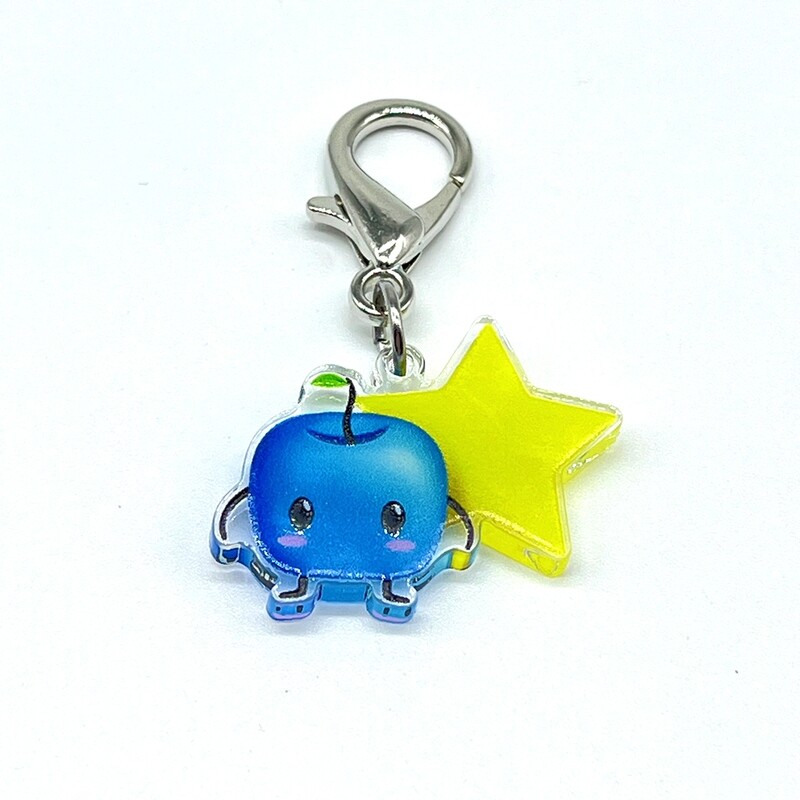 Acrylic Lanyard Charm - Blue Forest Spirit