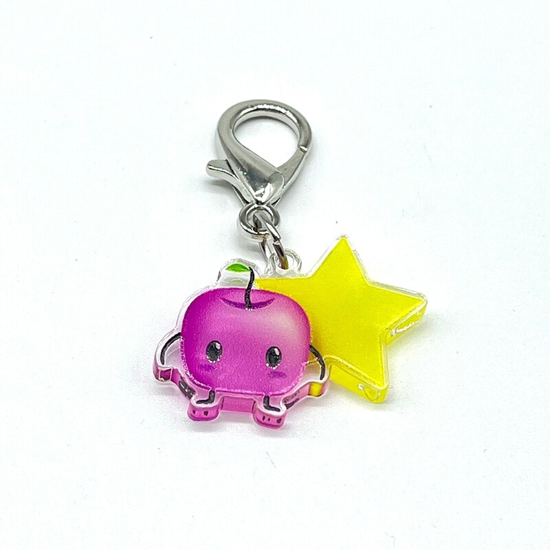 Acrylic Lanyard Charm - Pink Forest Spirit