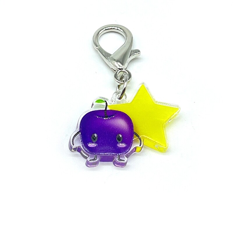 Acrylic Lanyard Charm - Purple Forest Spirit