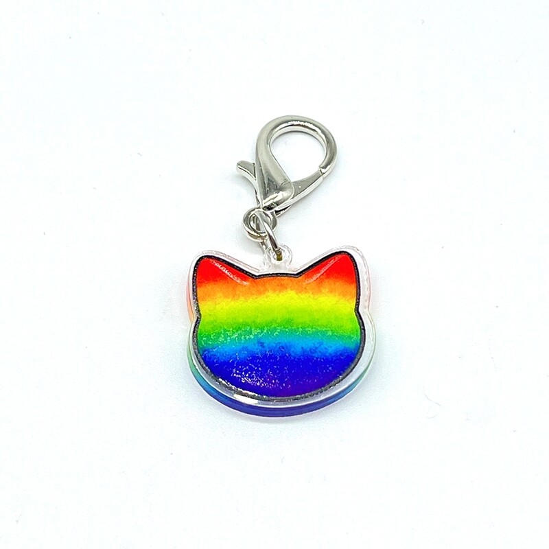 Acrylic Lanyard Charm - Gay Pride