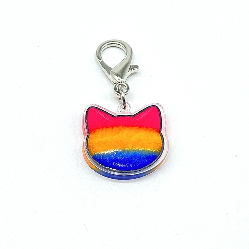 Acrylic Lanyard Charm - Pansexual Pride