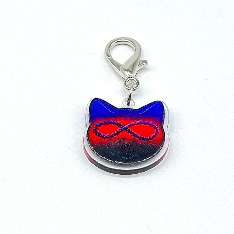 Acrylic Lanyard Charm - Polyamorous Pride