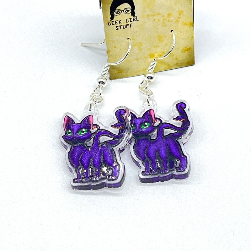 Ralph the Displacer Beast acrylic charm earrings