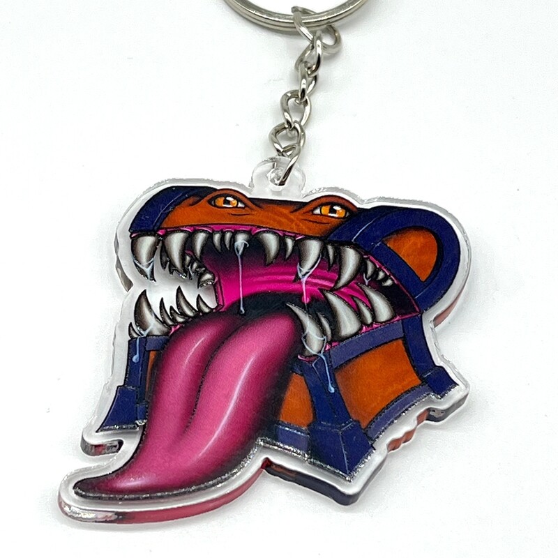 Chester the Mimic acrylic charm keychain, zipper clip