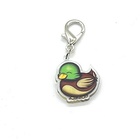 Acrylic Lanyard Charm - Mallard Duck