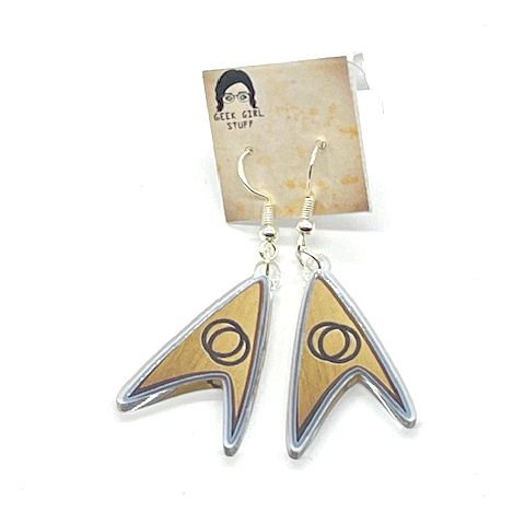 Science Officer acrylic charm earrings