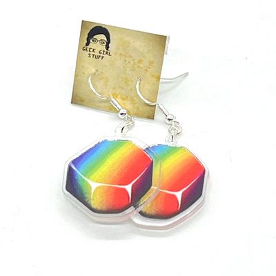 Prismatic Shard acrylic charm earrings