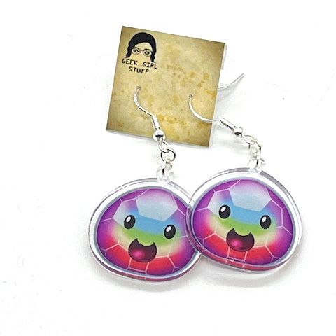 Mosaic Slime acrylic charm earrings