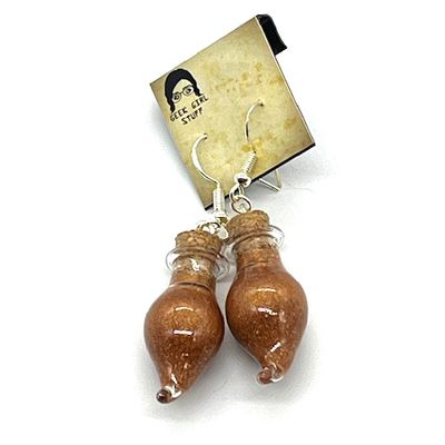 Potion Earrings - Copper, pepper bottle