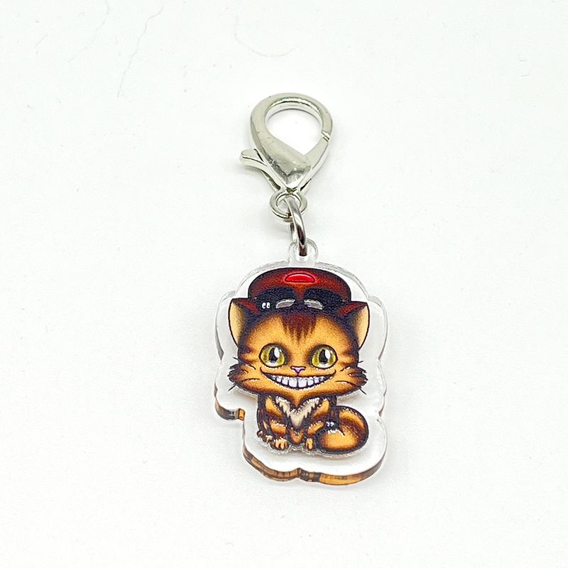 Acrylic Lanyard Charm - Kitten Bus