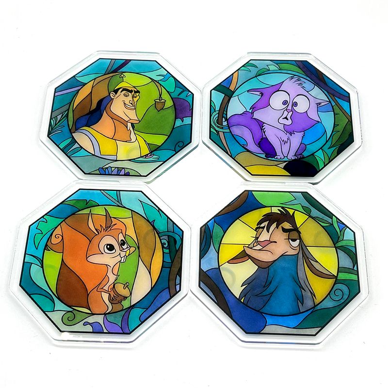 "Bring it On" Stained glass acrylic coaster set