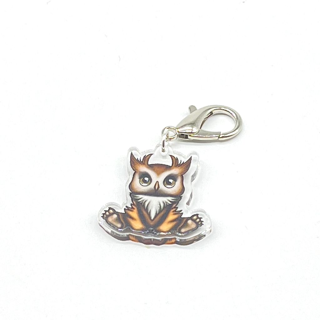 Acrylic Lanyard Charm - Skittles the Owlbear