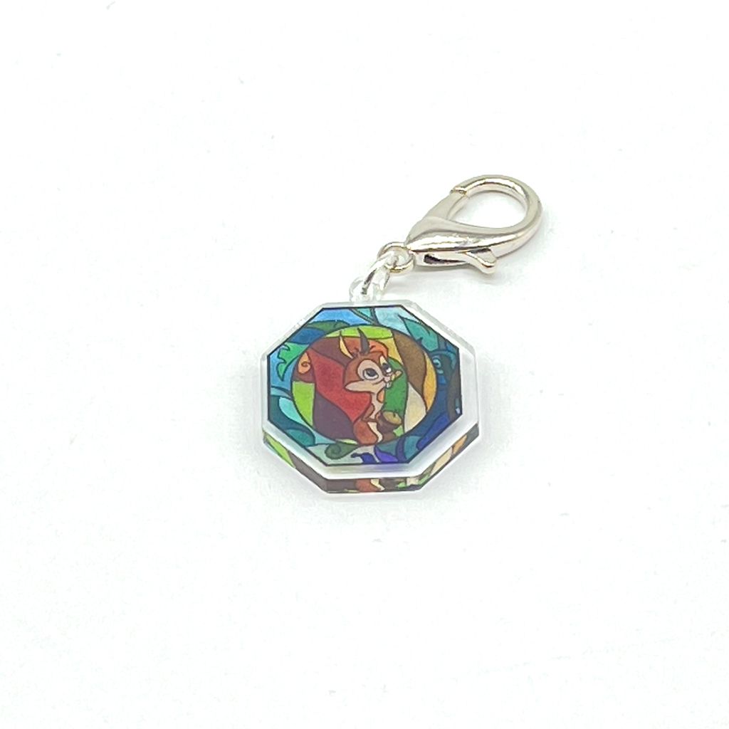 Acrylic Lanyard Charm - Squirrel
