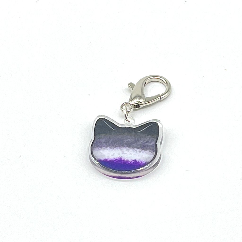 Acrylic Lanyard Charm - Asexual Pride