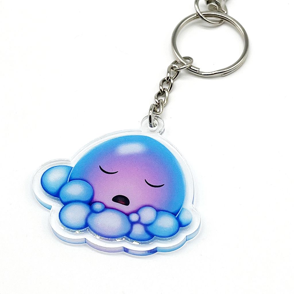 Sloomber Slime acrylic charm keychain, zipper clip