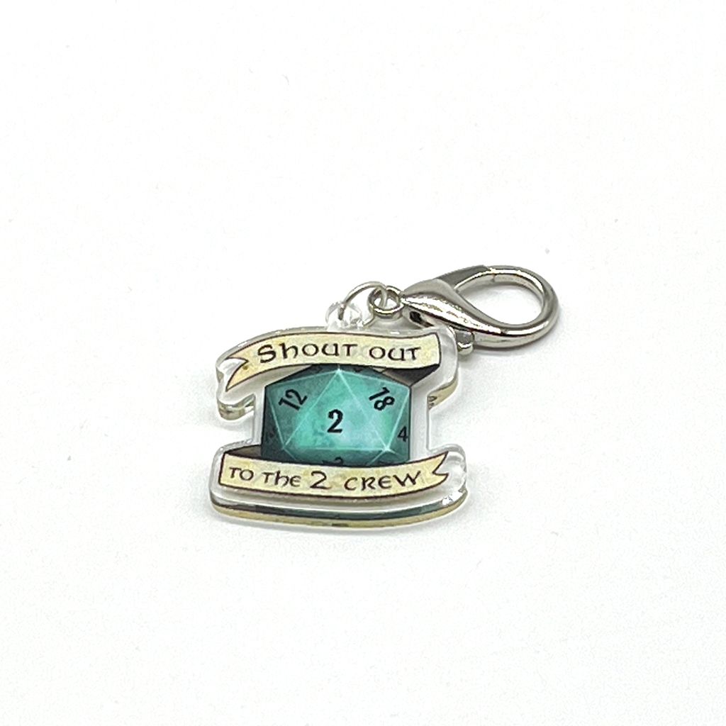 Acrylic Lanyard Charm - Shout Out to the 2 Crew