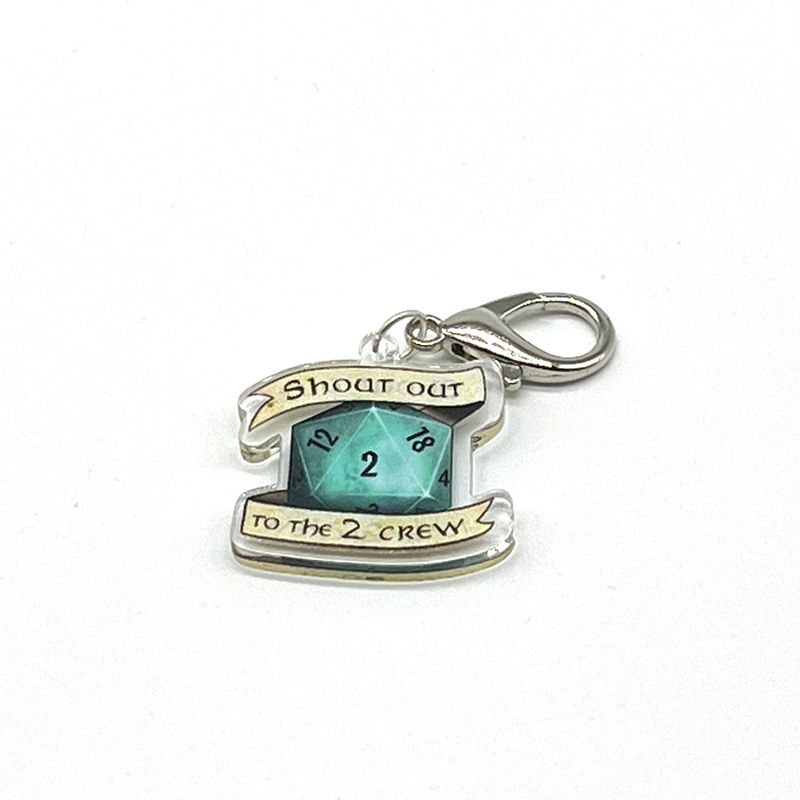Acrylic Lanyard Charm - Shout Out to the 2 Crew