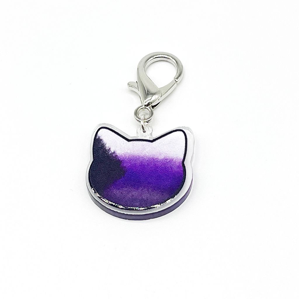 Acrylic Lanyard Charm - Demisexual Pride