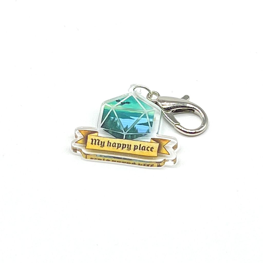 Acrylic Lanyard Charm - My Happy Place