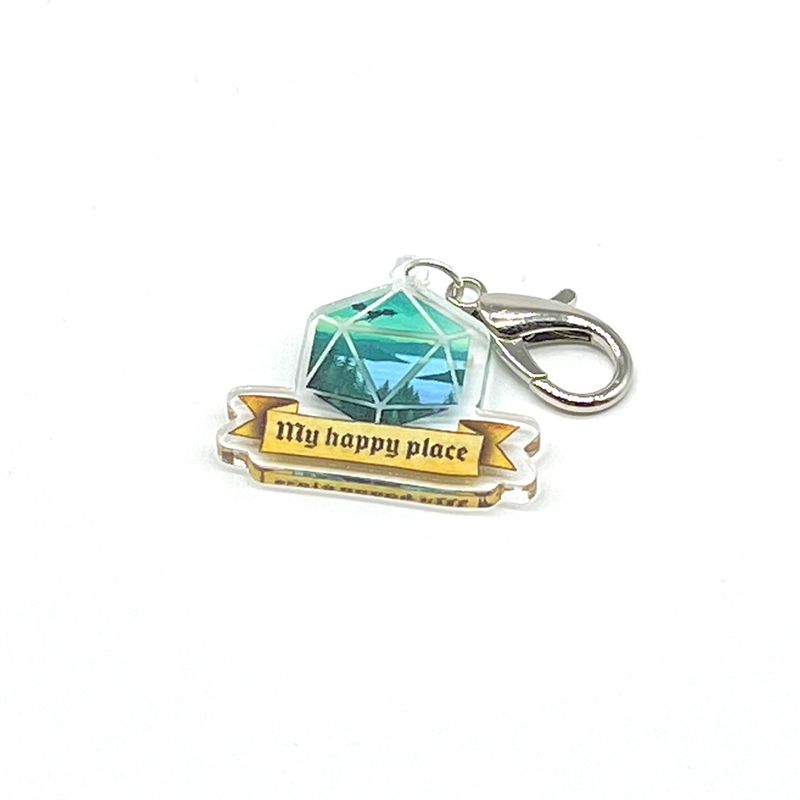 Acrylic Lanyard Charm - My Happy Place