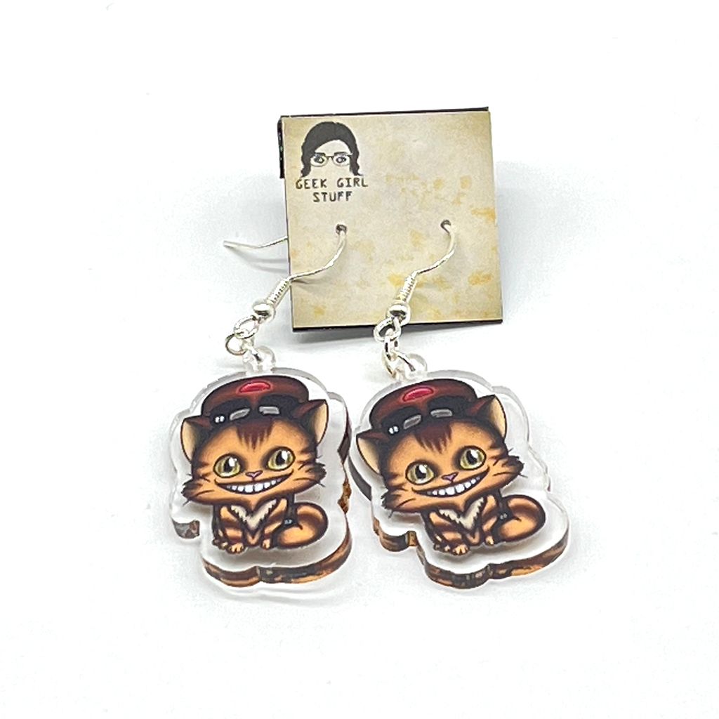Kitten Bus acrylic charm earrings