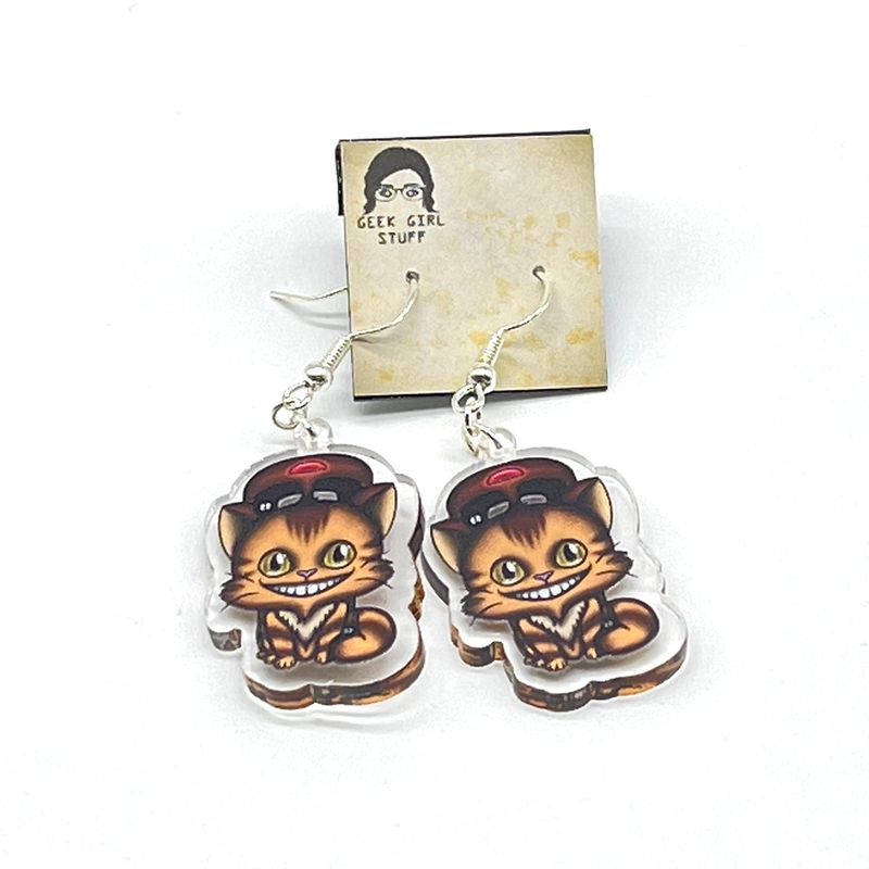 Kitten Bus acrylic charm earrings
