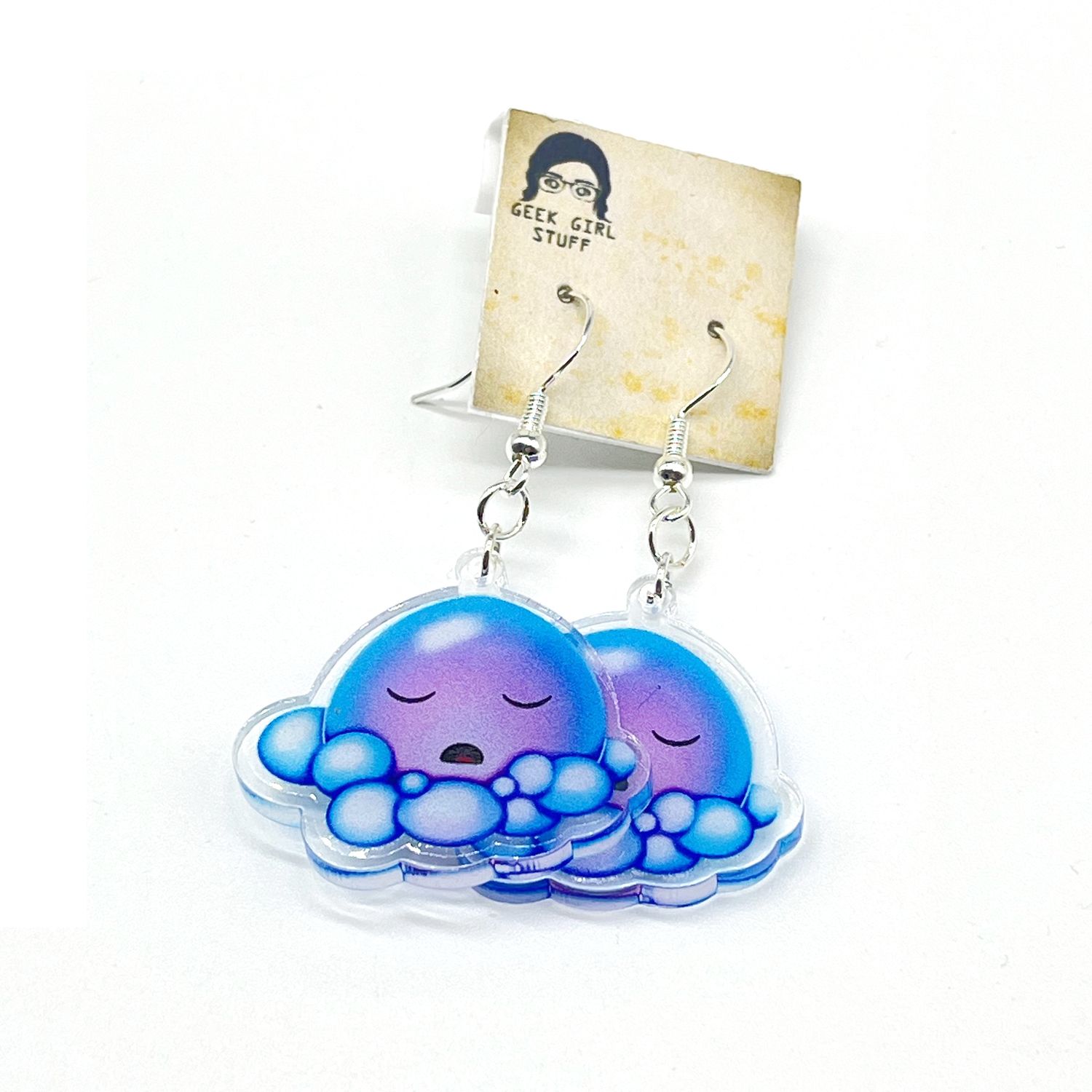 Sloomber Slime acrylic charm earrings