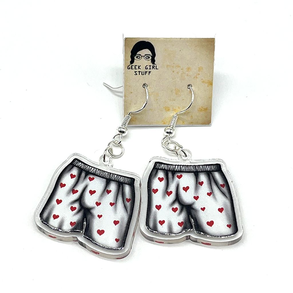 Carl&#39;s Boxers acrylic charm earrings