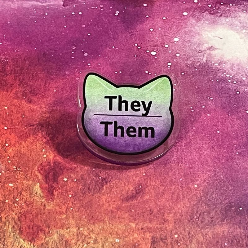 Acrylic pin - They-Them pronouns