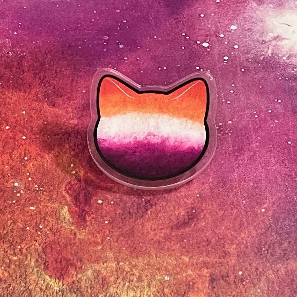 Acrylic pin - Lesbian Pride