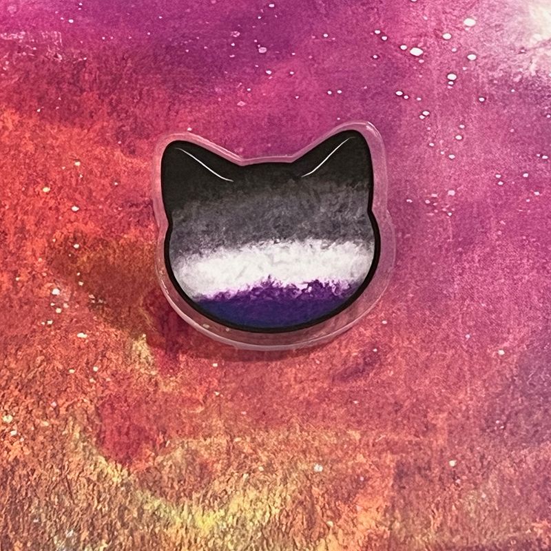Acrylic pin - Asexual Pride