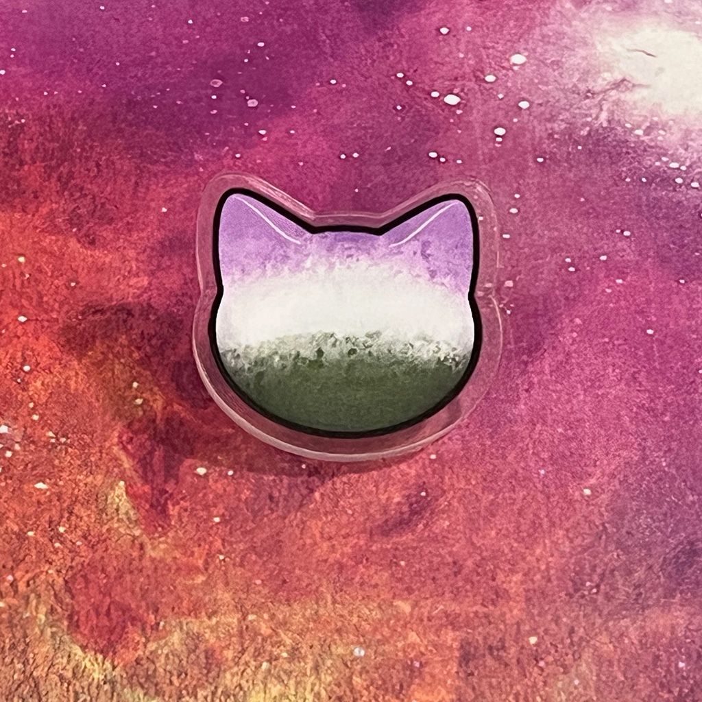 Acrylic pin - Gender Queer Pride