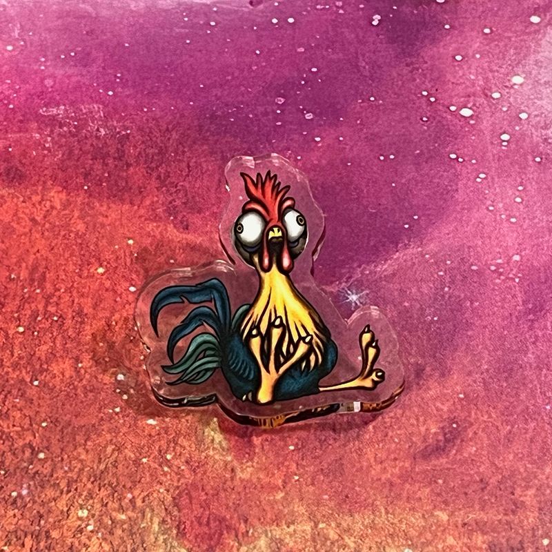 Acrylic pin - Derpy Chicken