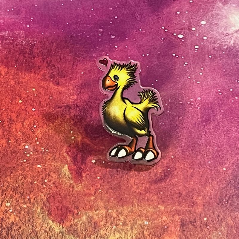 Acrylic pin - Yellow Bird