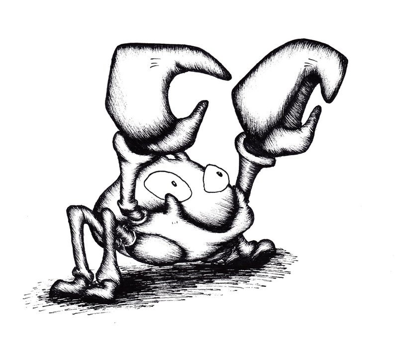 Crab drawing