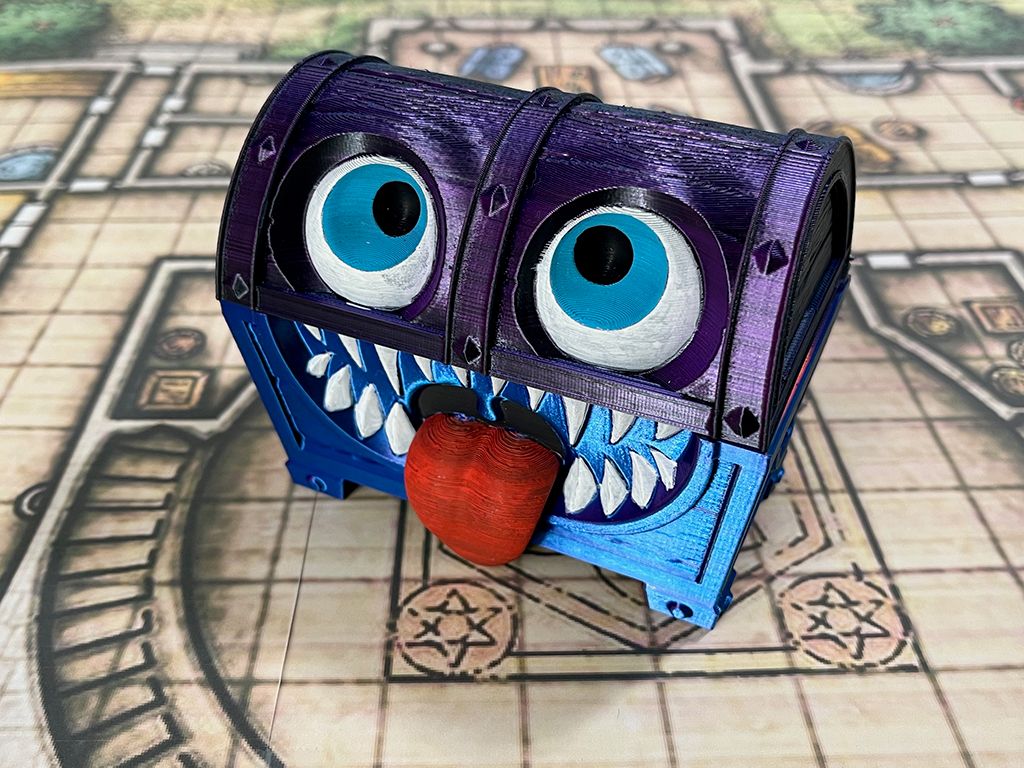 Mimic Dice Box - Tri-Color Blue, Purple, and Black Mimic Dice Box - Tri-Color Blue, Purple, and Black