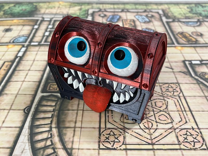 Mimic Dice Box - Bi-Color Red and Black