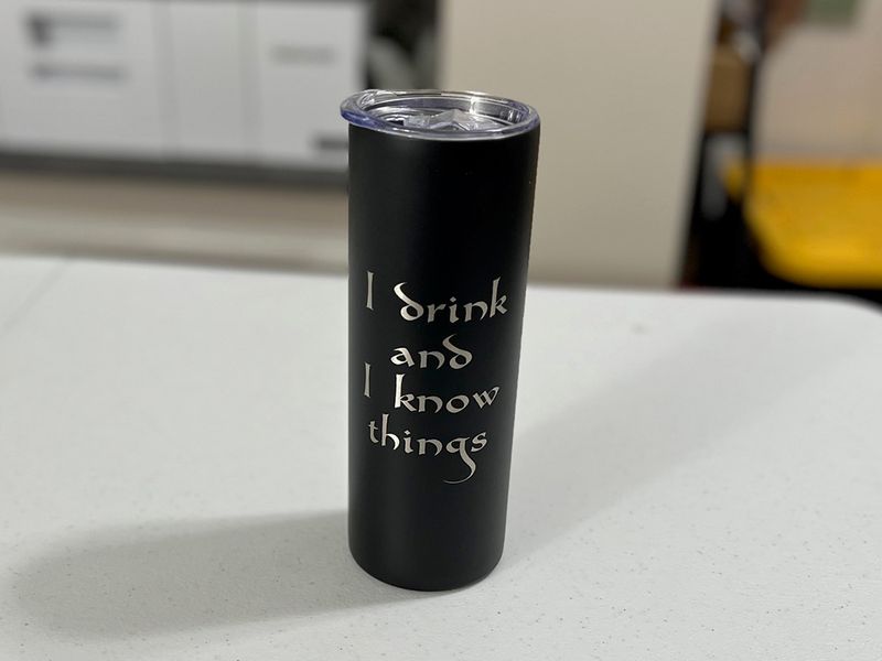 20 oz Steel Tumbler - I Aim to Misbehave