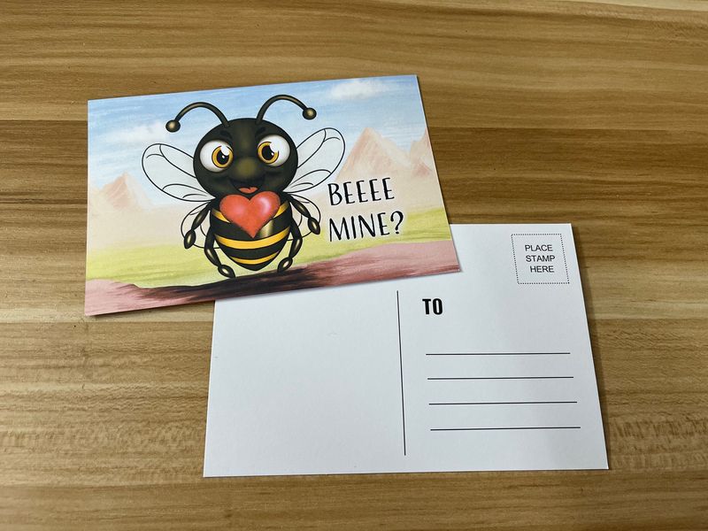 Beee mine? 4x6" postcard