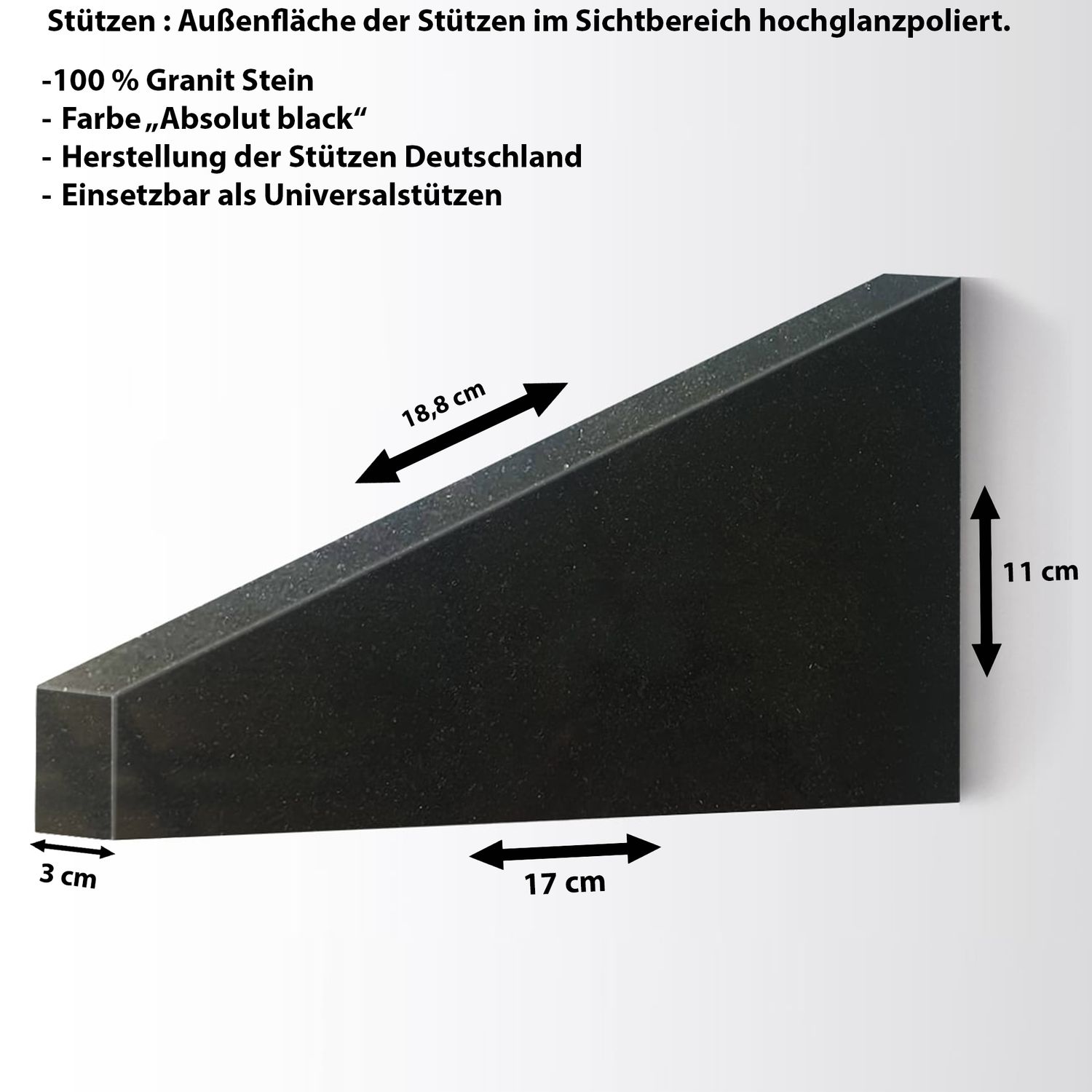 Granit Doppelstützen mit Kleber / Nachbestellung