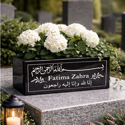 Hochwertige Grab Blumenkasten mit Gravur & Granit-Blumenkübel Friedhof صندوق زهور لقبر من الجرانيت زينة شاهد القبر BU7 Hochwertige Grab Blumenkasten mit Gravur & Granit-Blumenkübel Friedhof صندوق زهور لقبر من الجرانيت زينة شاهد القبر BU7