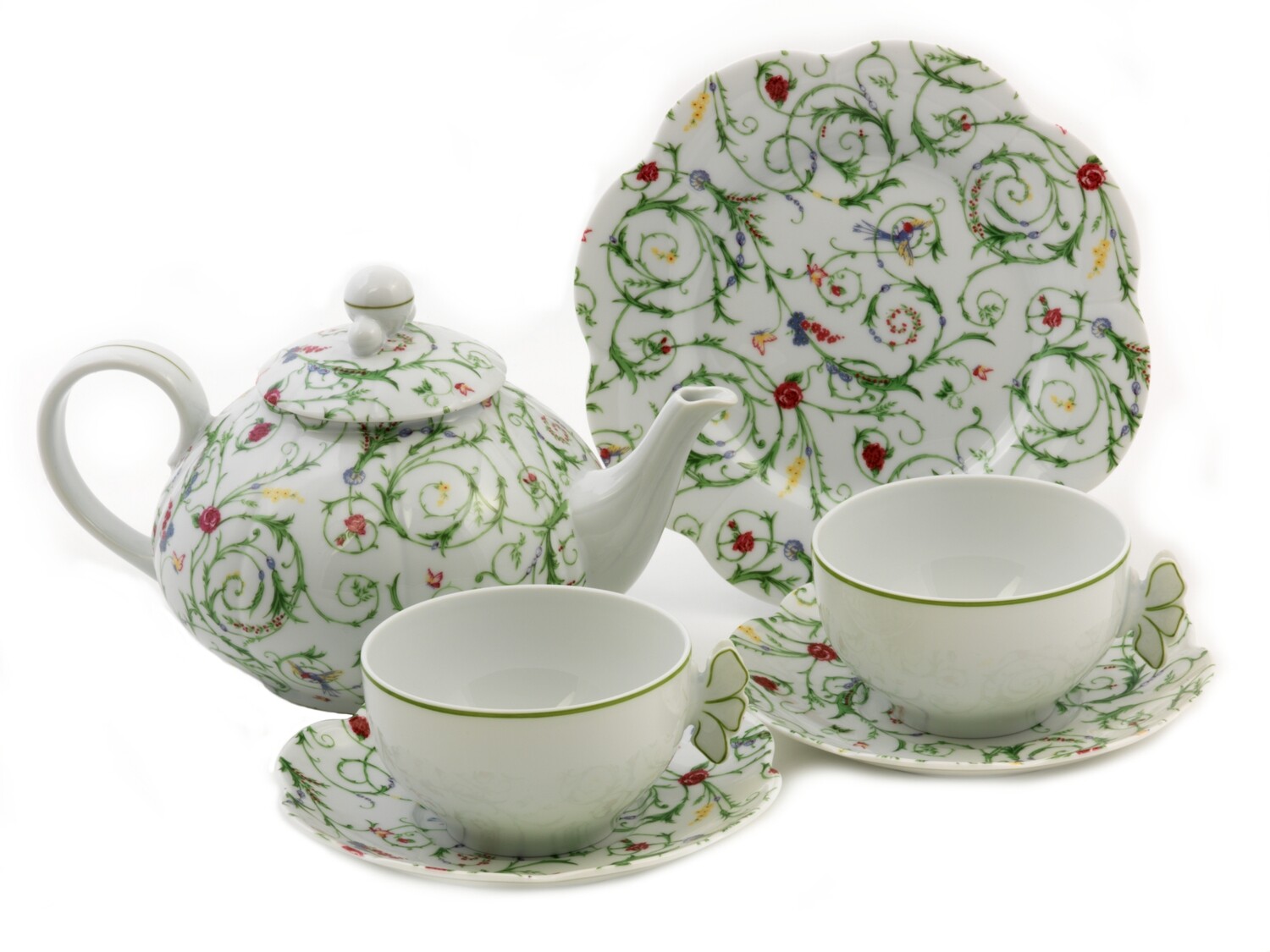 Royalis Porcelain Floral Set - Green