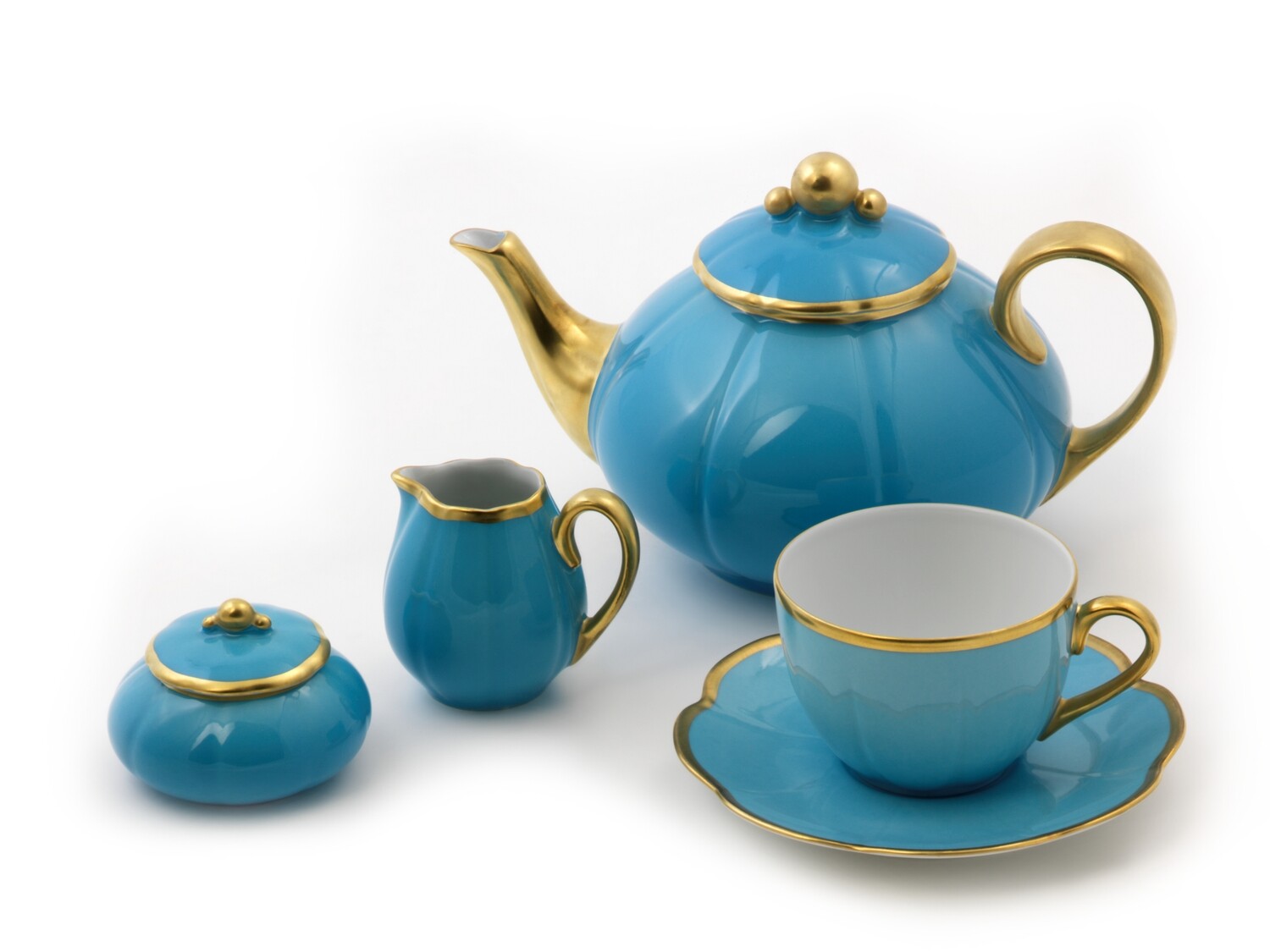 Royalis Porcelain Set - Blue &amp; Yellow