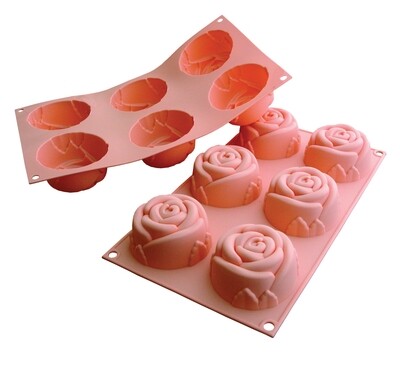 Silikomart - Rose Shape Baking Moulds