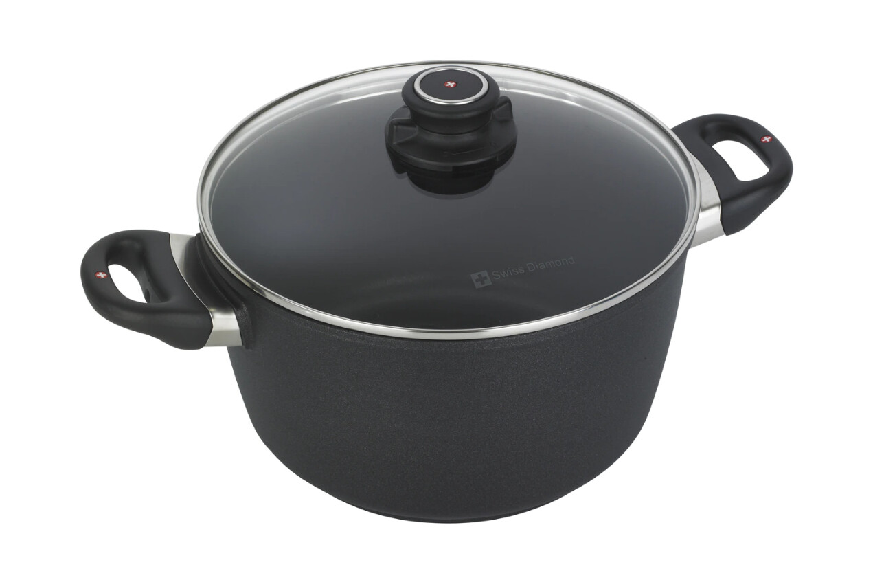 Swiss Diamond XD Induction Soup Pot with Lid - 24cm