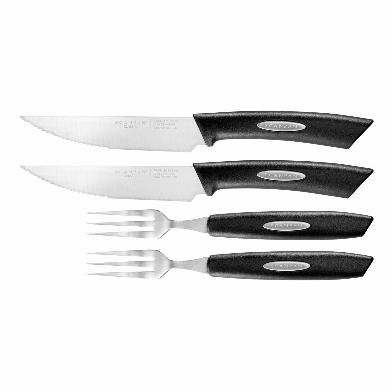 Scanpan Classic - Texas Steak Knife &amp; Fork 4 Piece Set