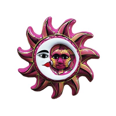 Pink eclipse - Mexican ceramic, 11" Round
