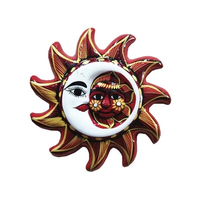 Red eclipse - Mexican ceramic, 11" Round